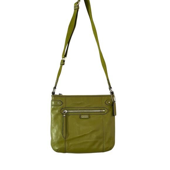 Coach Legacy Leather Swingpack Crossbody Bag Green F23948 Y2K Festival - Picture 1 of 7